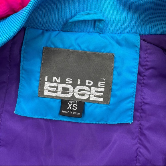 80’s-90’s Vintage Inside Edge Bold Blue and Purple Jumpsuit with Relaxed Fit XS - Picture 10 of 14